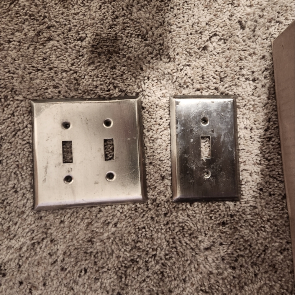 **Silver light switch covers